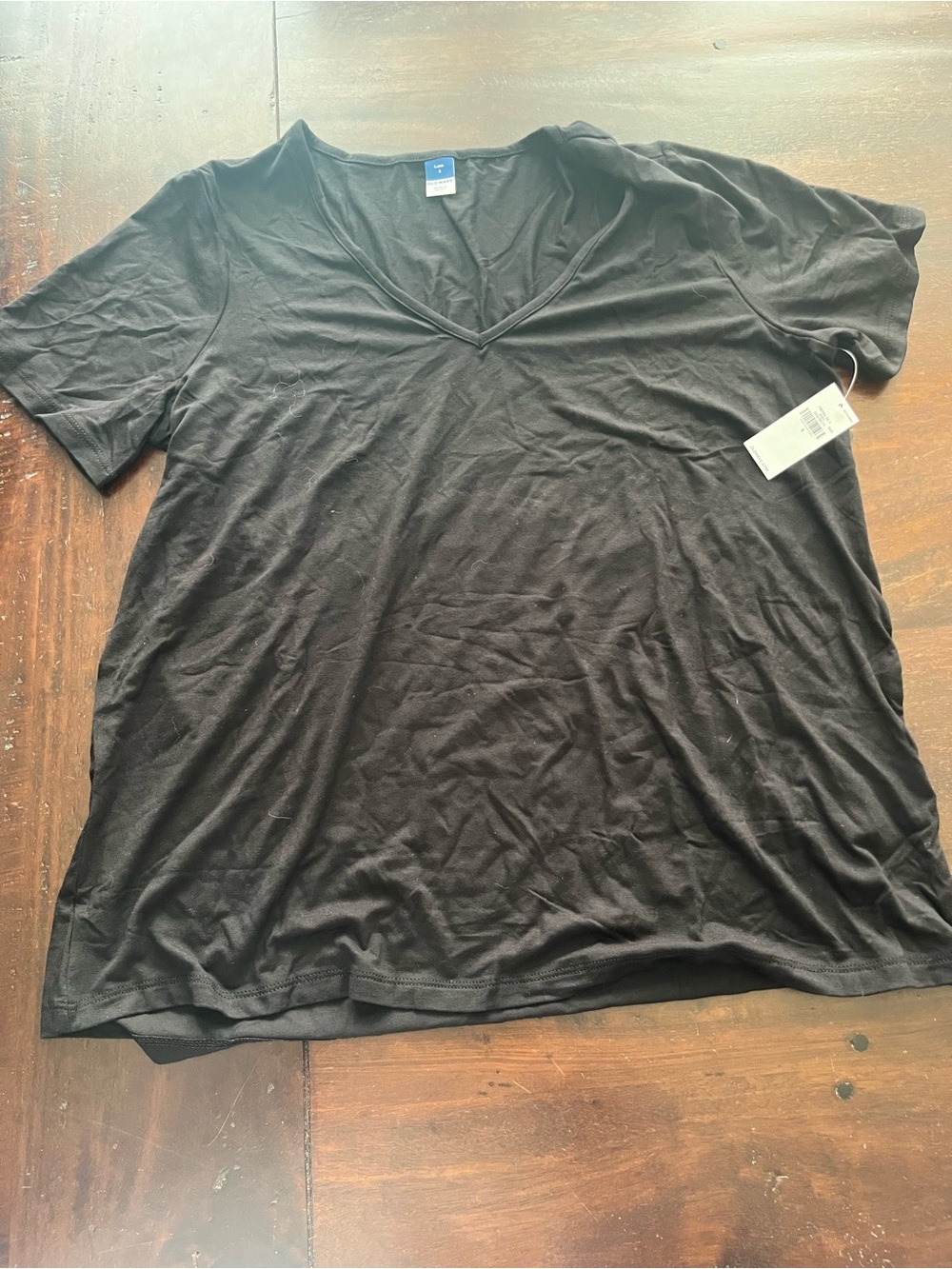 Old Navy Black V-Neck Short Sleeve Tee